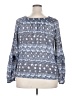 LC Lauren Conrad 100% Polyester Blue Long Sleeve Blouse Size XXL - photo 2