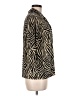Apostrophe Animal Print Ivory 3/4 Sleeve Blouse Size M - photo 4