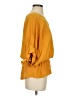 Bebe 100% Viscose Yellow 3/4 Sleeve Blouse Size S - photo 4