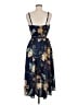 Hello Molly 100% Polyester Floral Blue Cocktail Dress Size 6 - photo 2
