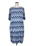 Sandra Darren Chevron-herringbone Blue Casual Dress Size 18 - photo 1