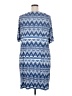Sandra Darren Chevron-herringbone Blue Casual Dress Size 18 - photo 2
