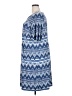 Sandra Darren Chevron-herringbone Blue Casual Dress Size 18 - photo 5