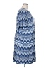 Sandra Darren Chevron-herringbone Blue Casual Dress Size 18 - photo 4