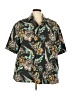 Assorted Brands Tropical Black Short Sleeve Blouse Size 3X - photo 1