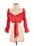 Assorted Brands 100% Viscose Red 3/4 Sleeve Blouse Size S - photo 1