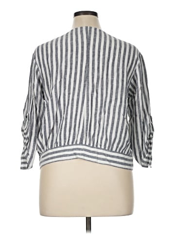 a.n.a. A New Approach 3/4 Sleeve Button-Down Shirt (view 2)