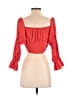 Assorted Brands 100% Viscose Red 3/4 Sleeve Blouse Size S - photo 2