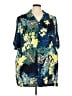 Assorted Brands 100% Rayon Tropical Blue Short Sleeve Blouse Size 3X - photo 1