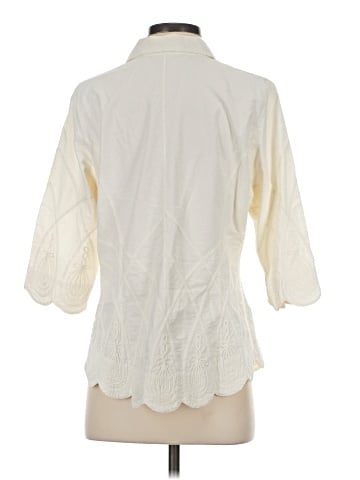 Soft Surroundings 3/4 Sleeve Button-Down Shirt (view 2)