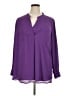 Daniel Rainn 100% Polyester Purple Long Sleeve Blouse Size 1X - photo 1