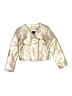 Me Jane 100% Polyurethane Metallic Gold Jacket Size 12 - photo 1