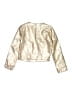 Me Jane 100% Polyurethane Metallic Gold Jacket Size 12 - photo 2