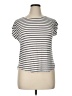 Green Envelope Stripes Silver Short Sleeve T-Shirt Size XL - photo 1