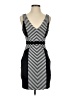 Guess 100% Polyester Stripes Black Cocktail Dress Size 0 - photo 1