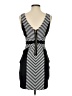 Guess 100% Polyester Stripes Black Cocktail Dress Size 0 - photo 2