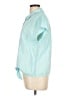 Talbots 100% Linen Teal Short Sleeve Blouse Size L - photo 5