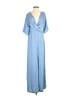 Mustard Seed 100% Polyester Solid Blue Jumpsuit Size S - photo 1
