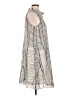 DKNY 100% Polyester Graphic Gray Casual Dress Size 12 - photo 4