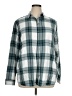 Jachs Girlfriend Plaid Teal Long Sleeve Button-Down Shirt Size XL - photo 1