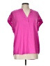 Cynthia Steffe 100% Polyester Pink Short Sleeve Blouse Size L - photo 1