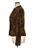 DKNY Animal Print Brown Long Sleeve Blouse Size XL - photo 5