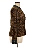 DKNY Animal Print Brown Long Sleeve Blouse Size XL - photo 4