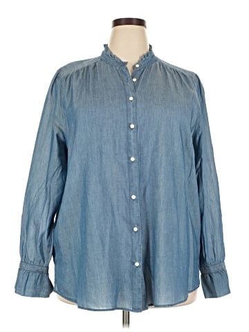 Ann Taylor LOFT Long Sleeve Button-Down Shirt (view 1)