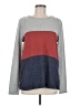 Pink Clover Color Block Gray Pullover Sweater Size M - photo 1