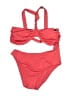 Etam Solid Red One Piece Swimsuit Size M - photo 1