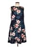 Donna Morgan Floral Blue Casual Dress Size 12 - photo 1