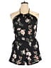 Angie 100% Rayon Floral Black Romper Size L - photo 1