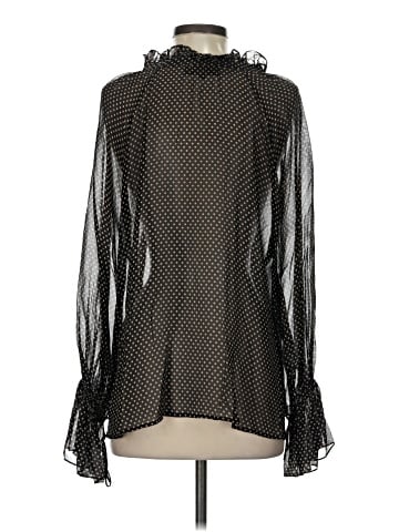 Nili Lotan Long Sleeve Silk Top (view 2)