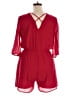 Monteau 100% Polyester Solid Red Romper Size XL - photo 2