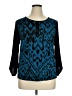 Carol Rose Blue 3/4 Sleeve Blouse Size XL - photo 1
