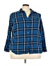 J.Jill Plaid Blue 3/4 Sleeve Button-Down Shirt Size 3X - photo 1