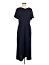 Luxely 100% Polyester Solid Blue Casual Dress Size 8 - photo 1