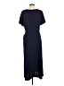 Luxely 100% Polyester Solid Blue Casual Dress Size 8 - photo 2