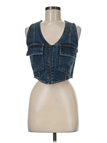 Derek Heart Denim Vest (view 1)