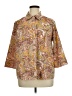 Basic Editions Paisley Gold 3/4 Sleeve Button-Down Shirt Size 1X - photo 1