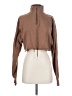 TAN + LINES 100% Cotton Brown Cardigan Size S - photo 1