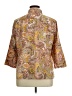 Basic Editions Paisley Gold 3/4 Sleeve Button-Down Shirt Size 1X - photo 2