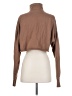 TAN + LINES 100% Cotton Brown Cardigan Size S - photo 2