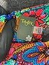 Taylor Print Metallic Blue Cocktail Dress Size 4 - photo 7
