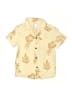 Cat & Jack 100% Cotton Tropical Gold Tan Short Sleeve Button-Down Shirt Size 4T - photo 1