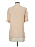 Theory 100% Silk Tan Short Sleeve Silk Top Size P (petite) - photo 2