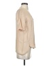 Theory 100% Silk Tan Short Sleeve Silk Top Size P (petite) - photo 4