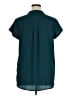 Simply Vera Vera Wang 100% Polyester Solid Teal Short Sleeve Blouse Size XL - photo 2