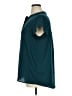 Simply Vera Vera Wang 100% Polyester Solid Teal Short Sleeve Blouse Size XL - photo 5