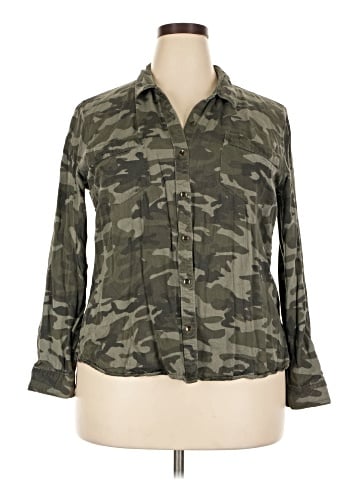 Faded Glory Long Sleeve Button-Down Shirt (view 1)